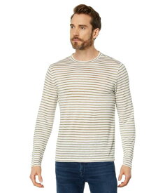 Vince ヴィンス Stripe Linen Long Sleeve Crew メンズ