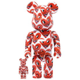 メディコム Medicom Keith Haring #6 100% 400% Bearbrick Figure Set (red)