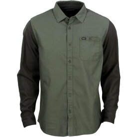 ルーカ RVCA Men Two Tone Long Sleeve Shirt (olive / dark olive) メンズ