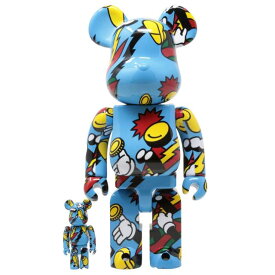 メディコム Medicom Grafflex Arts 100% 400% Bearbrick Figure Set (blue)