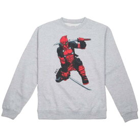 ベイト BAIT x Marvel Men Deadpool Two Swords Crewneck Sweater (gray / heather) メンズ