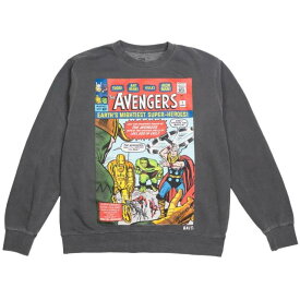 ベイト BAIT x Marvel Men Avengers - Earth's Mightiest Heroes Crewneck Sweater (black / pigment dyed) メンズ