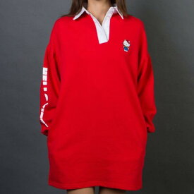 レイジーオーフ Lazy Oaf x Hello Kitty Women Rugby Dress (red) レディース