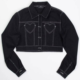 レイジーオーフ Lazy Oaf Women Contrast Stitch Jacket (black) レディース