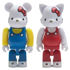 メディコム Medicom Hello Kitty 100% Bearbrick And Nyabrick Figure 2 Pack Set (white)