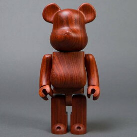 メディコム Medicom x Karimoku Padauk 400% Wooden Bearbrick Figure (brown)