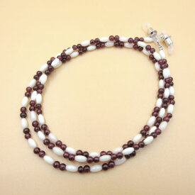 白珊瑚 眼鏡チェーン グラスコード アメジスト 白 さんご サンゴ コーラル sango coral 本珊瑚 無染色 宝石珊瑚 母の日 敬老の日 お守り アクセサリー ジュエリー ギフト プレゼント