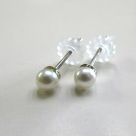 ピアス ベビーパール アコヤ真珠 約3.6mm玉 チタンポスト シリコンキャッチ パール 金属アレルギー対応 カジュアル 冠婚葬祭 結婚式 小ぶり お守り アクセサリー ジュエリー ギフト プレゼント 一粒ジュエリー シンプル
