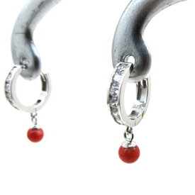 血赤珊瑚 ピアス 土佐沖 シルバー キュービックジルコニア 揺れる さんご サンゴ コーラル sango coral 本珊瑚 無染色 宝石珊瑚 お守り アクセサリー ジュエリー ギフト プレゼント シンプル