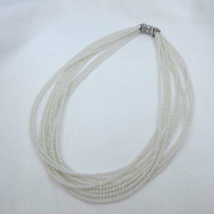 楽天市場】白珊瑚 ネックレス 10連 シルバー 2.25mm玉 さんご サンゴ 