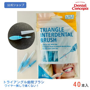 【マラソン中ポイント10倍】 1000円ぽっきり トライアングル歯間ブラシ 40本入り 三角形 歯間ブラシ ワイヤー不使用 歯ぐきを傷つけない 便利な携帯用 キャップ付 歯間ブラシ 歯周病予防 オ