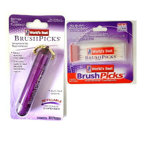 【マラソン中ポイント10倍】 1000円ぽっきり| ドクターズ 歯間ピック 60本入り キーチェーン 15本入 セット ブラッシュピックス brushpicks 歯間ブラシ 歯周病予防 オーラルケア 弾力性 極細 ピ