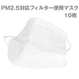 【在庫あり】PM2.5対応フィルター(PFE99.5%)使用3層立体マスク　個装マスク10枚　大人用　JIS規格適合【使い捨て・不織布・花粉・ウイルス・感染症対策・感染症予防】