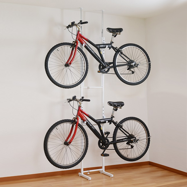 楽天市場】自転車 ラック 室内 2台自転車ラック つっぱり ツッパリ