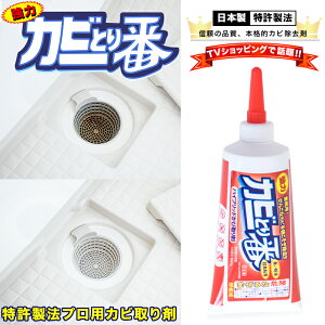 カビとり一番 180g 1本 先細ノズル付 業務用 プロ用 カビ取り一番 カビ取り剤 カビ 風呂 ふた ゴムパッキン シリコン樹脂 タイル目地 黒ずみ カビ除去 特許製法 掃除 風呂掃除 テレビショッピ