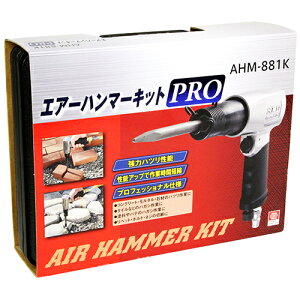 エアハンマーPRO SK11 AHM-881K 5種類のチゼルをセットにした プロフェッショナル仕様のエアーハンマーキット コンクリート・モルタル等のハツリ作業 金属の切断作業等。 BFJ1039324
