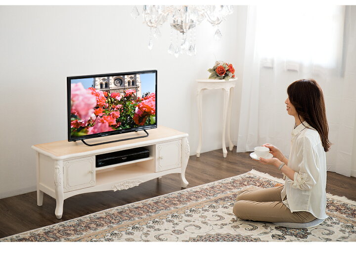 楽天市場】テレビボード 猫脚 姫家具 幅110 アンティーク調 ホワイト  