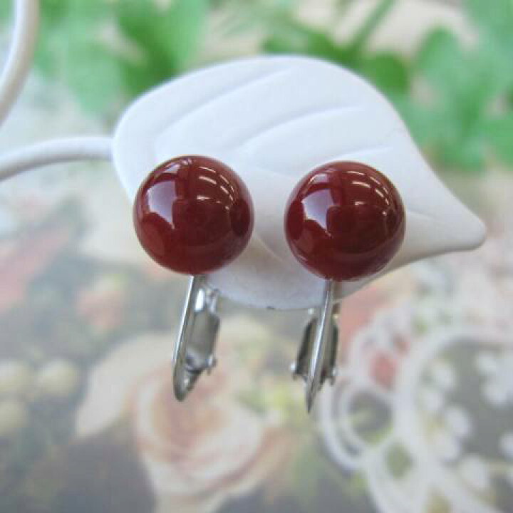 楽天市場】日本・高知産血赤珊瑚 イヤリング （7.5ミリ玉） Pt900  