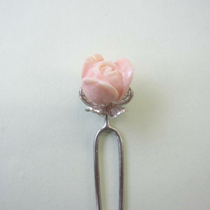 楽天市場】ミッド珊瑚 薔薇の蕾 かんざし バラ つぼみ 和服 ヘア 