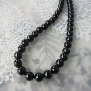 黒珊瑚 ネックレス (9mm) G.SILVER 葬儀 喪服 フォーマル 宝石サンゴ 珊瑚婚 還暦 誕生日 御祝 厄除 御守 3月の誕生石 ギフト プレゼント 結婚35周年 珊瑚職人