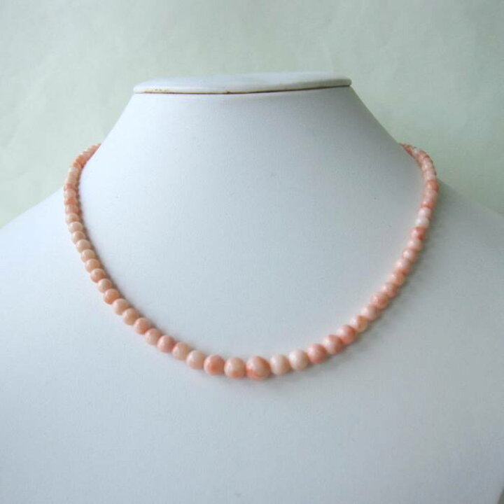 楽天市場】ピンク珊瑚 ネックレス. （センター約7.2ミリ） SILVER925  