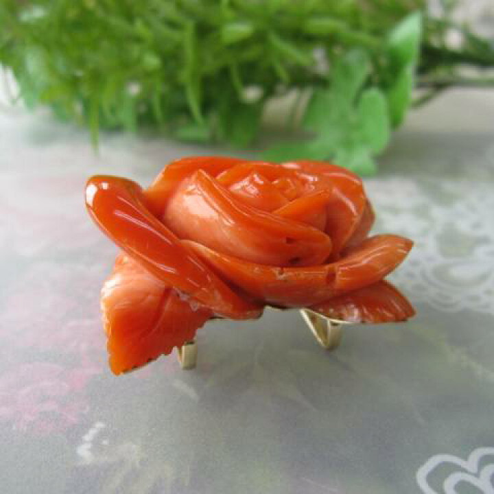 楽天市場】日本 高知産赤珊瑚 薔薇の花 帯留め K18 帯 着物 和装小物  