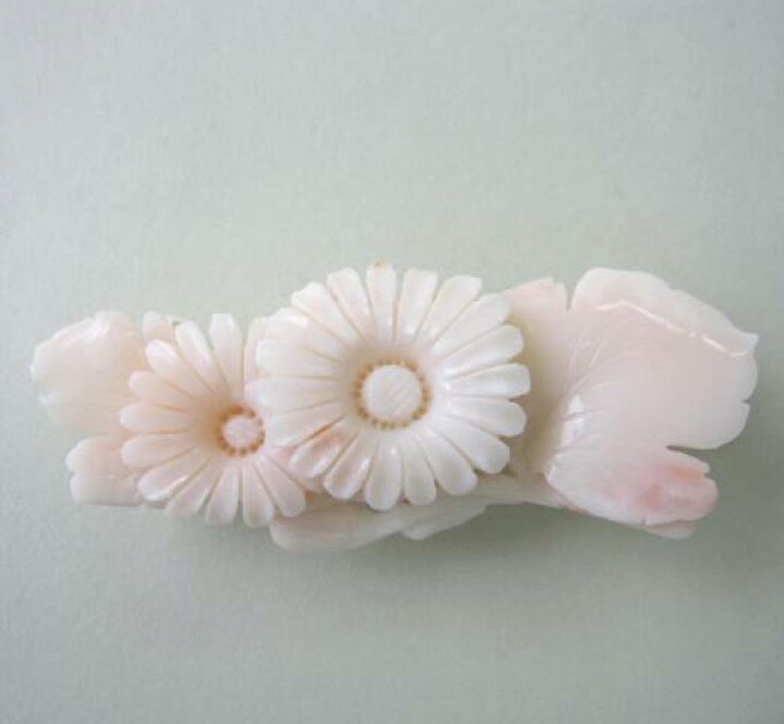楽天市場】ピンク珊瑚 菊の花の帯留め 洋銀 帯留 着物 浴衣 『宝石 