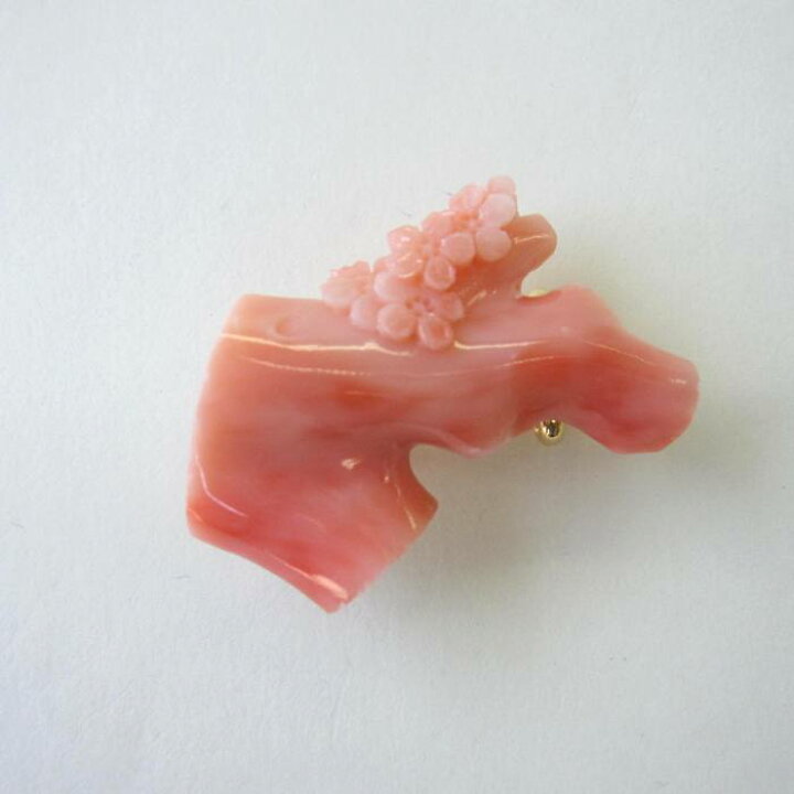 楽天市場】ピンク珊瑚 桜の彫り 枝 帯留め 帯 着物 和装小物 真鍮 宝石 