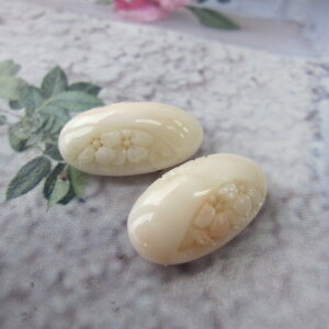 ミッド珊瑚 美しい桜の彫り オーバルパーツ 天然さんご・サンゴ・珊瑚 『宝石サンゴ』 珊瑚婚 還暦 誕生日 御祝 厄除 御守 3月の誕生石 ギフト プレゼント 結婚35周年 珊瑚職人