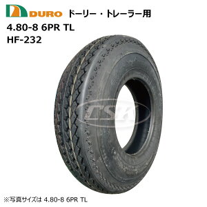 4.80-8 6PR �`���[�u���X HF-232 �^�C�� DURO 480-8 4.80x8 480x8 HF232 �g���[���[ �h�[���[ ���� ����� ���� ��C TL �f�����i������E�����͔����s�j