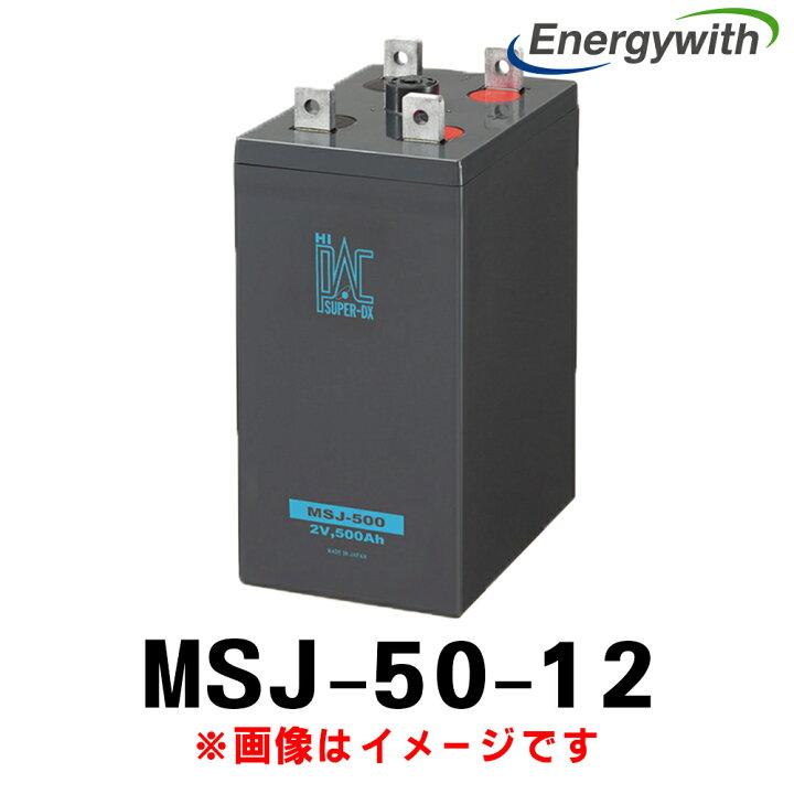 楽天市場】エナジーウィズ MSJ-50-12 (12V 50Ah) MSE長寿命タイプ MSJ 