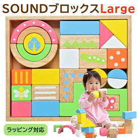 出産祝い SOUNDブロックス Large 積み木 音が鳴る 知育玩具 木製 木のおもちゃ 玩具 つみき 誕生日 プレゼント 室内遊び 子ども こども ベビー 赤ちゃん 孫 0歳 1歳 指先 知育 発達 かわいい ギフト ラージ おしゃれ プレゼント 出産祝い エデュテ こどもの日