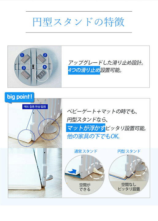楽天市場】caraz ベビーサークル スタンド オプション 円盤型 足 2個 