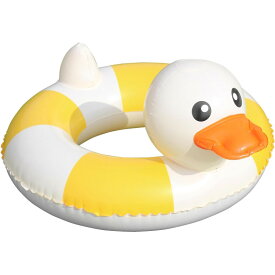 【家計応援★10%OFF】浮き輪 子供用 キッズ アヒル ひよこ イエロー ストライプ プール 海 水遊び レジャー