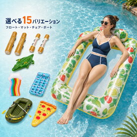 フロート ボート 大型 プール 海水浴 選べる15種類 マット チェア メッシュ ラウンジ 1人用 2人用 3人用 オール付き 水遊び レジャー PVC