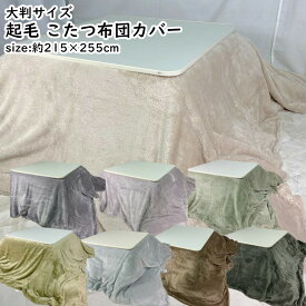 こたつ布団カバー 約215×255cm 大判 長方形 起毛 カラー 無地 ファスナー付き 洗濯 洗える おしゃれ かわいい こたつ コタツ 炬燵 布団 ふとん カバー ポリエステル 起毛 あったかい 暖かい