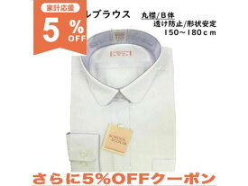 【5%OFF★家計応援】スクール ブラウス シャツ 女子 丸衿 B体 長袖シャツ スクール用 ホワイト 白 形態安定加工 返品不可 ファッション 学校用 学生用 ギフト 贈り物 中学生 高校生