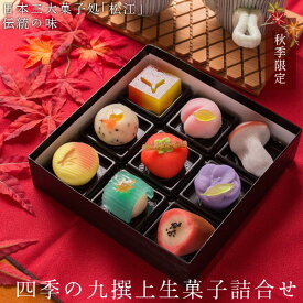 秋季限定 四季の九撰 上生菓子詰め合わせ（風呂敷包み） 和菓子 ギフト 高級 お取り寄せ スイーツ 送料無料（北海道・沖縄を除く） 風味絶佳.山陰