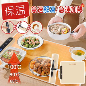 ★急速出荷★【60~100°C対応】電熱ランチョンマット 保温マット ヒーターパッド 食品保温プレート 電気保温トレイ フードウォーマー ホットプレート 温度調節可 食事を温める 保温 居酒屋用 焼き鳥屋用 3Hタイマー 急速解凍 一人暮らし 持ち運びやすい 多食器対応 収納便利