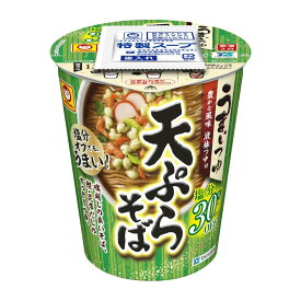 マルちゃん うまいつゆ 塩分オフ 天ぷらそば 72g×12個 ( カップそば / カップ麺 ) 即席 蕎麦 ( 天そば / 鰹・昆布だしのすっきり甘めつゆ ) インスタント麺 そば 東洋水産