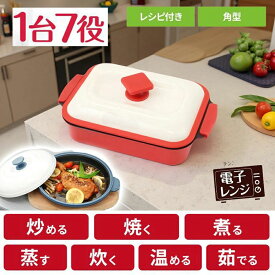 電子レンジ調理器 角型 HTO-8957 Modere ミニ レンジグリル ヒロコーポレーション 魚焼き器 焼き魚 電子レンジ調理専用 炒める、焼く、煮る、茹でる、蒸す、炊く、温める　簡易レシピ集 新生活 母の日に 一人暮らしに