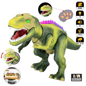 恐竜 ラジコン おもちゃ 動く ティラノサウルス リアル LEDライトアップ リモートコントロール ダイナソー 子供 ギフト プレゼント 知育玩具 室内遊び 屋外遊び 男の子 子供 子ども 誕生日贈り物 クリスマス プレゼント