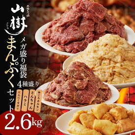 メガ盛りまんぷくセット 焼肉 4種 総重量2.6kg 福袋 国産 はらみ500g にんにくサガリ1,000g 白ころホルモン300gx2 とんちゃん500g 牛 ホルモン 焼肉 牛ホルモン 味噌 塩 焼き肉 BBQ お取り寄せグルメ おうち外食 バーベキュー 宅飲み おかず 焼くだけ 味付け 肉
