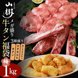 牛タン福袋 梅セット 焼肉 福袋 総重量1kg メガ盛り 牛タン200g ゲタカルビ500g 白ころホルモン300g 国産 US産 牛 ホルモン 焼肉 牛ホルモン 味噌 塩 焼き肉 BBQ お取り寄せグルメ バーベキュー 宅飲み おかず 焼くだけ 味付け 肉 焼肉セット セット おすすめ
