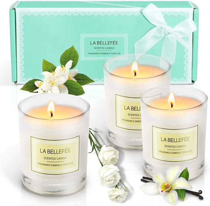 楽天市場 最大p15倍 アロマキャンドル キャンドル 花の香り ろうそく ソイワックス La Bellefee ルームフレグランス バニラ ローズ ジャスミン お風呂 キャンドル 誕生日 飾り リラックス 母親 女性 ギフト プレゼント 人気 セット 山海インテリア専門店