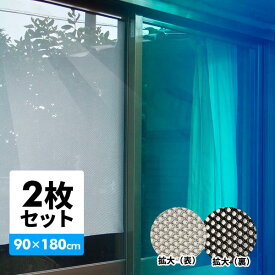 アイデアランズ 遮光・遮熱メッシュシート（両面テープ貼り） S-0163 1セット（2枚入り）