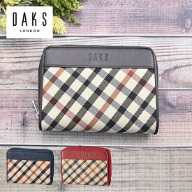 プレリー DAKS ハウスチェック ラウンドファスナー二つ折り財布 DP36315 1個