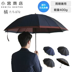 小宮商店 甲州織 橘 雨晴兼用折りたたみ傘 60cm10本骨 TCB6010M2 1