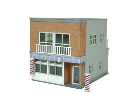 なつかしのジオラマシリーズ　【バーバー】 S=1/150 ◆みにちゅあーとキット Nゲージ 建物 精密 おうち時間 工作 ミニチュア インテリア