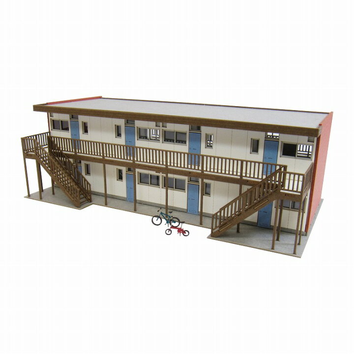 楽天市場 なつかしのジオラマシリーズ アパートc S 1 150 みにちゅあーとキット Nゲージ 建物 精密 おうち時間 工作 ミニチュア インテリア みにちゅあーとショップ